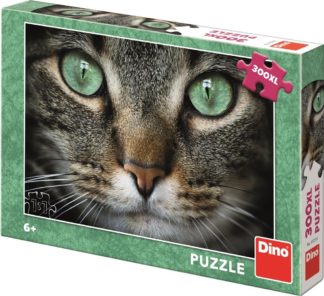 Puzzle 300 dílků, kočka zelené oči