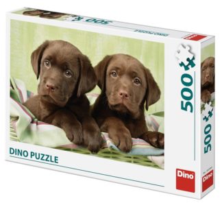 Puzzle 500 dílků, dva labradoři