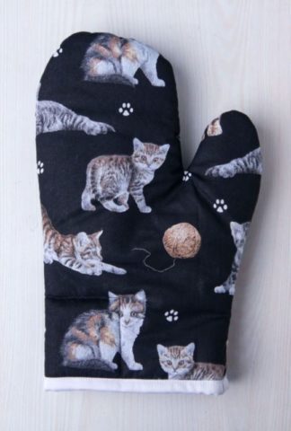 Kuchyňská chňapka, černá kočky