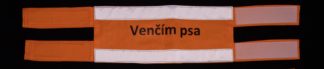 Reflexní páska, venčím psa oranžová, velká