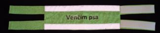 Reflexní páska, venčím psa, zelená, malá